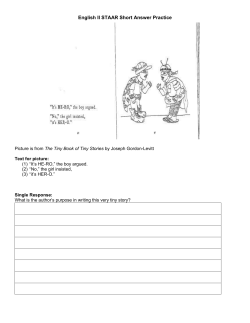 English II STAAR Short Answer Practice