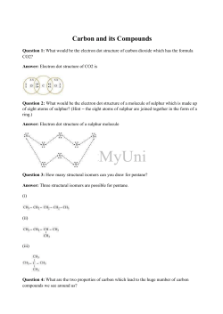 Carbon and its Compounds