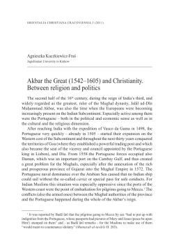 Akbar the Great (1542&ndash;1605) and Christianity. Between religion and
