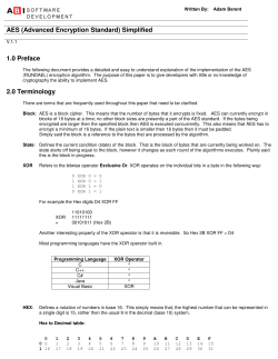 AES (Advanced Encryption Standard) Simplified - IME-USP
