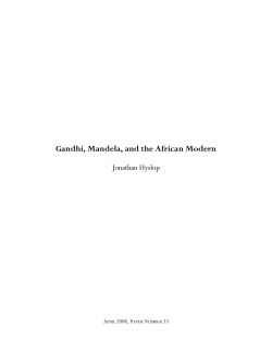 Gandhi, Mandela, and the African Modern