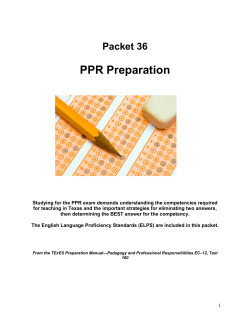 PPR Preparation - Austin Community College