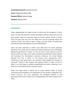 Security Council - Ending the Darfur War - DSA-MUN