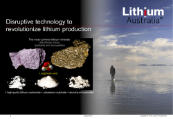 Disruptive technology to revolutionize lithium production