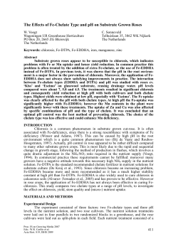 The Effects of Fe-Chelate Type and pH on Substrate Grown Roses
