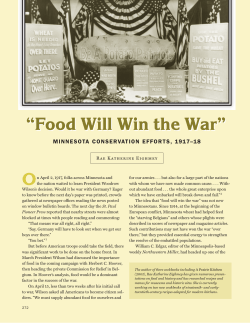 "Food will win the war" : Minnesota conservation efforts