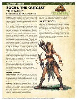 ZOCHa THe OuTCasT