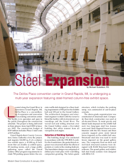 The DeVos Place convention center in Grand Rapids, MI, is