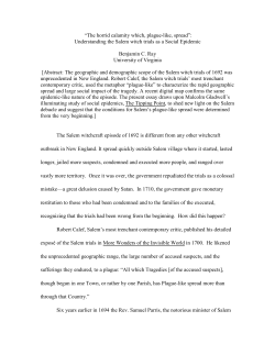 Understanding the Salem witch trials as a Social