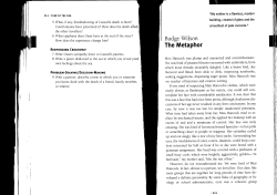 The Metaphor - Short Fiction Unit