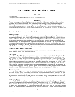 an integrated leadership theory