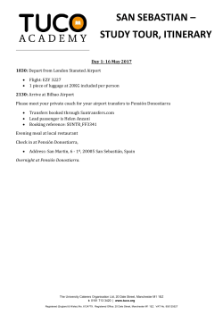 san sebastian &ndash; study tour, itinerary