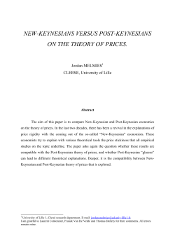 new-keynesians versus post-keynesians on the theory of prices.