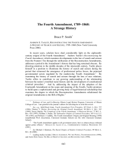The Fourth Amendment, 1789-1868