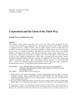 Corporatism and the Ghost of the Third Way