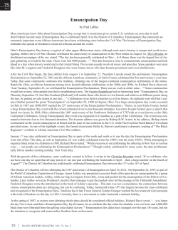 Emancipation Day - Black History Bulletin
