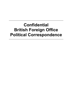 Confidential British Foreign Office Political
