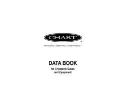 DATA BOOK For Cryogenic Gases And Equipment