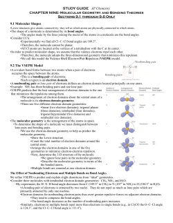 Molecular Geometry Study Guide and Practice Test