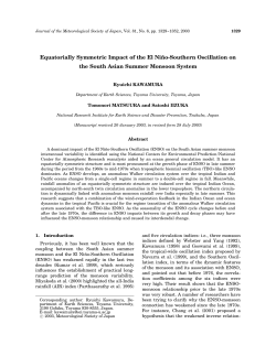 Equatorially Symmetric Impact of the El Ni&ntilde;o