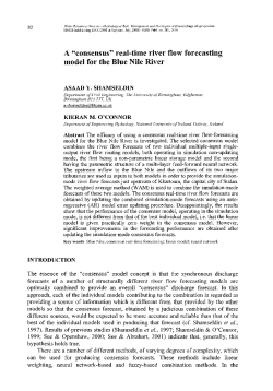A "consensus" real-time river flow forecasting model for the Blue Nile