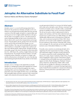 Jatropha: An Alternative Substitute to Fossil Fuel1 - EDIS