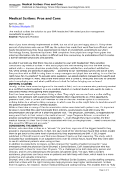 Medical Scribes: Pros and Cons