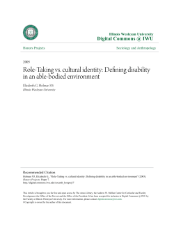 Role-Taking vs. cultural identity: Defining