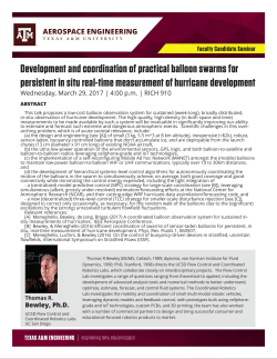 Thomas Bewley UCSD Flow Control and Coordinated Robotics