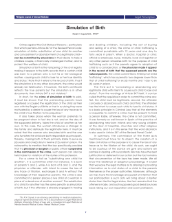 Simulation of Birth - Philippine College of Physicians