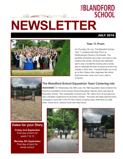 NEWSLETTER - The Blandford School