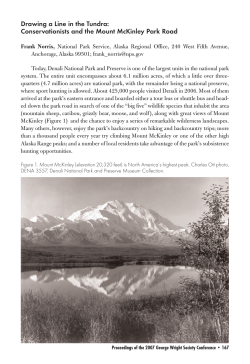 Conservationists and the Mount McKinley Park Road
