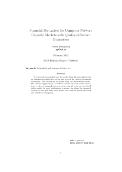 Financial Derivatives for Computer Network Capacity