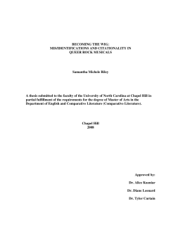 BECOMING THE WIG: MIS/IDENTIFICATIONS AND CITATIONALITY