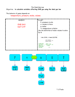 Gas Calculations Part 2: The Ideal Gas Law
