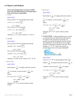 4-2 Degrees and Radians
