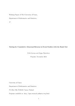 Testing for Cumulative Abnormal Returns in Event Studies with the