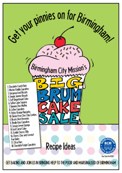 Big Brum Cake Sale Recipe Ideas