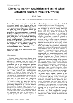 Factors influencing discourse marker use in L2 writing in primary