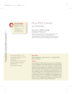 How RNA Unfolds and Refolds - Create and Use Your home