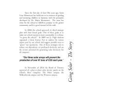 Going Solar Capital Campaign Brochure