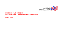 business plan 2016-2017 marshall aid