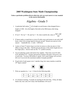 Algebra - Grade 5
