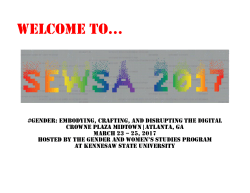 Packet - Gender and Women`s Studies Presents SEWSA 2017