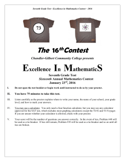 7th Grade Test 2016 - Chandler