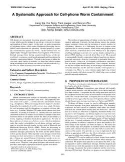 A Systematic Approach for Cell