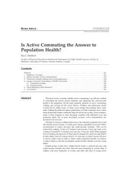 Is Active Commuting the Answer to Population Health?