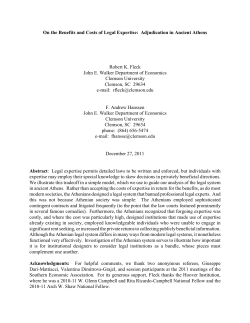 Adjudication in Ancient Athens - American Economic Association