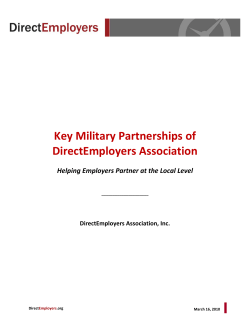 Key Military Partnerships of DirectEmployers Association