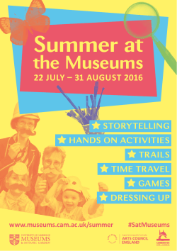 Summer at - University of Cambridge Museums